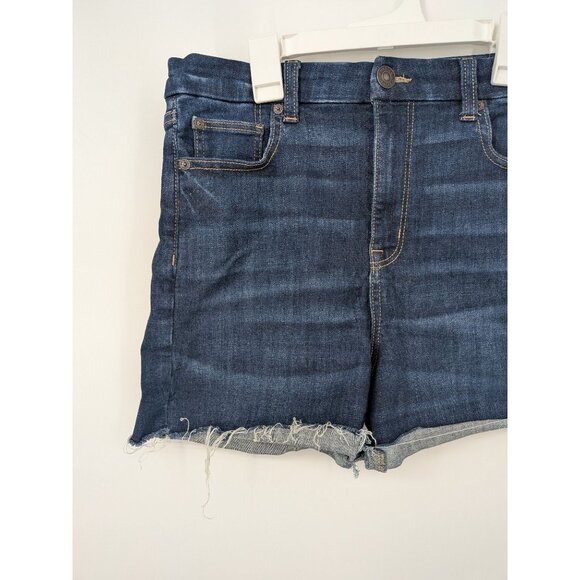 American Eagle Denim Shorts Women Size 10 Curvy Hi Rise Shortie Festival Cowgirl - Picture 9 of 13